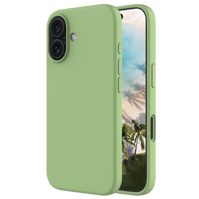 Liquid silikon deksel iPhone 16 - Matcha Green
