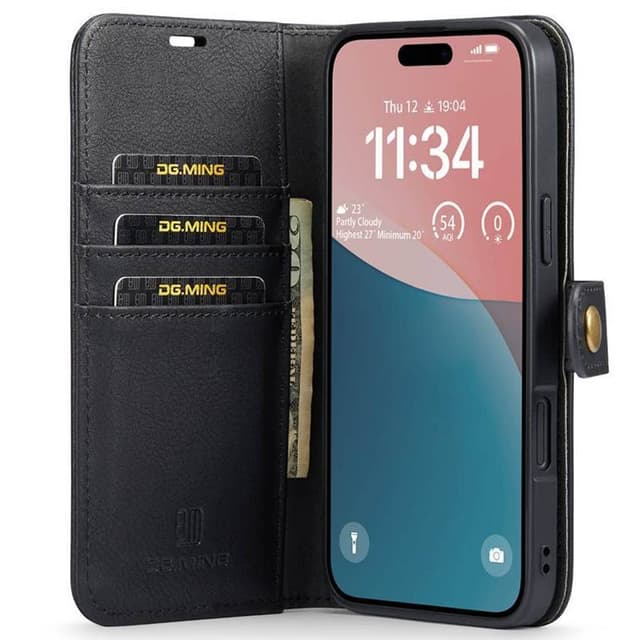 Wallet DG-Ming 2i1 iPhone 16 - Sort