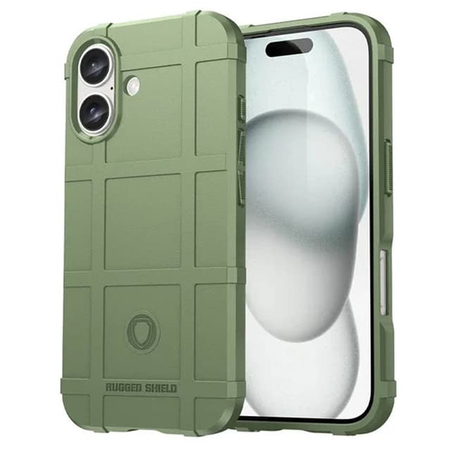 Rugged Shield deksel iPhone 16 - Grønn