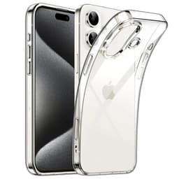 Silikonikotelo läpinäkyvä iPhone 16 Plus