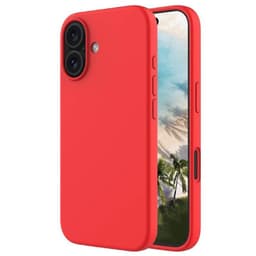 Liquid silikon skal iPhone 16 Plus - China Red