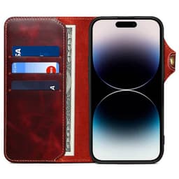 Denior mobilfodral läder iPhone 16 Pro Max - Oxblod