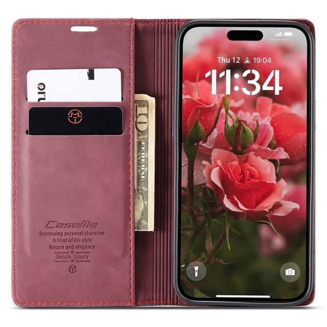 CaseMe mobilfodral 013 iPhone 16 Plus - Vinröd