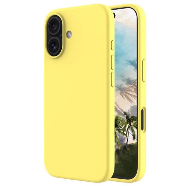 Liquid silikon deksel iPhone 16 - Canary Yellow