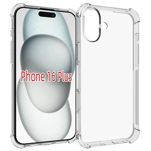 Støtsikkert silikon deksel iPhone 16 Plus