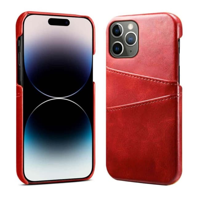 Retro cover med slots iPhone 16 Pro Max - Rød