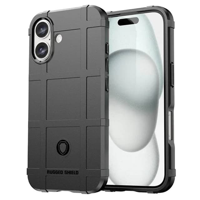 Rugged Shield cover iPhone 16 Plus - Sort