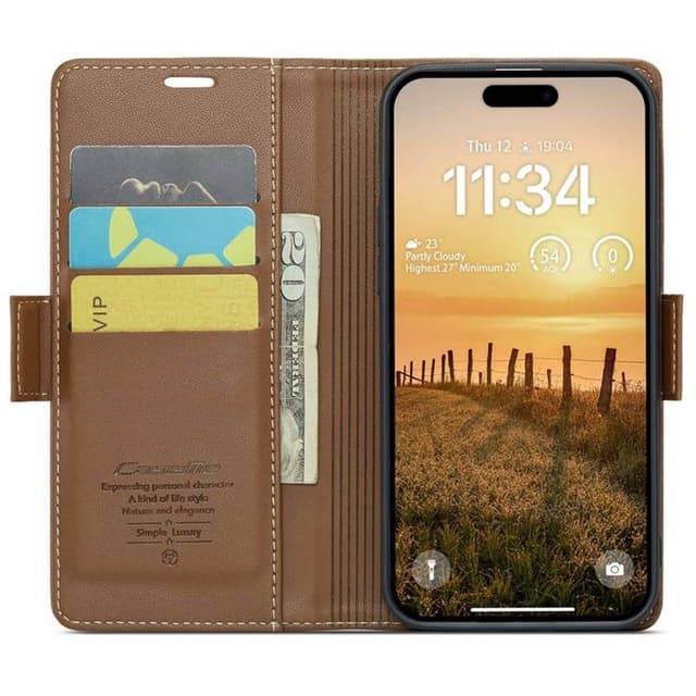 CaseMe mobilfodral 023 iPhone 16 Pro Max - Brun