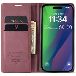 CaseMe puhelimenkotelo 013 iPhone 16 Pro Max - Viininpunainen