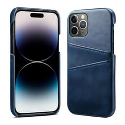 Retro skal med kortplatser iPhone 16 Pro Max - Blå