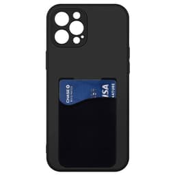 Silikon skal med korthållare iPhone 16 Pro Max - Svart
