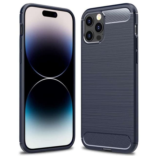 Børstet silikone cover iPhone 16 Pro - Blå