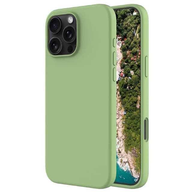 Liquid silikon deksel iPhone 16 Pro Max - Matcha Green