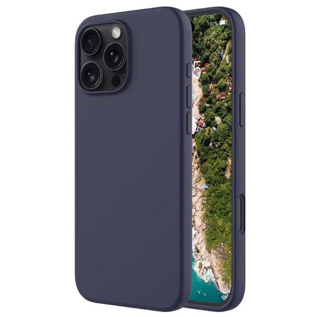 Liquid silikon skal iPhone 16 Pro Max - Midnight Blue