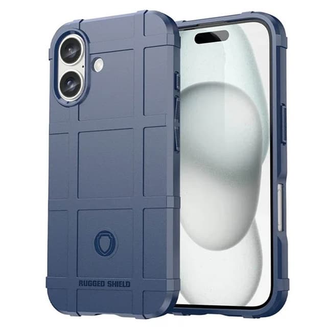 Rugged Shield deksel iPhone 16 Plus - Blå