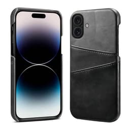 Retro skal med kortplatser iPhone 16 - Mörkgrå