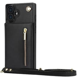 Zipper halskjede deksel iPhone 16 - Svart
