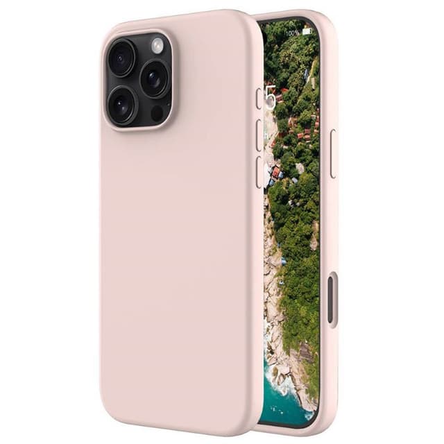 Liquid silikon deksel iPhone 16 Pro - Pink Sand