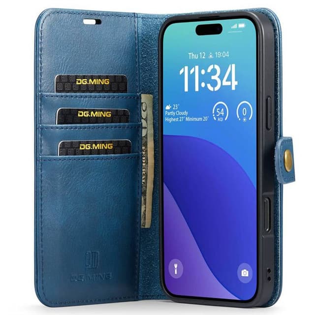 Wallet DG-Ming 2i1 iPhone 16 Pro - Blå