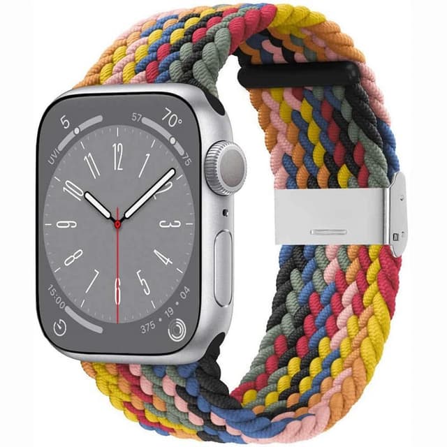 Flettet Urrem Watch Series 10 (42mm) - Rainbow