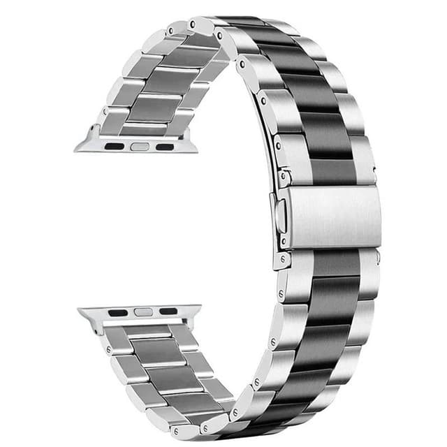 Urrem rustfrit stål Watch Series 10 (46mm) - Silver/sort