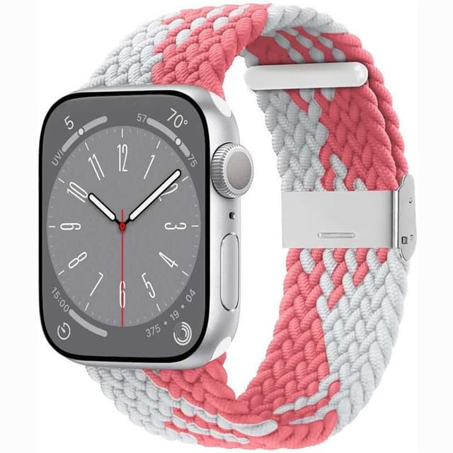 Flätat klockarmband Watch Series 10 (46mm) - Pinkwhite