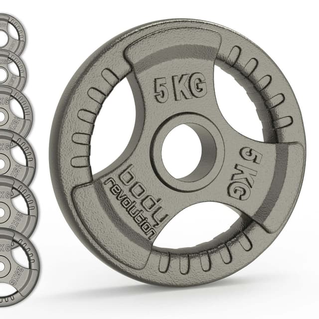 Olympic Tri Grip gjutjärns viktskivor - Par & Set