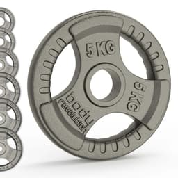 Olympic Tri Grip Støbejern Vægtplader Par Sæt 2 x 5 kg