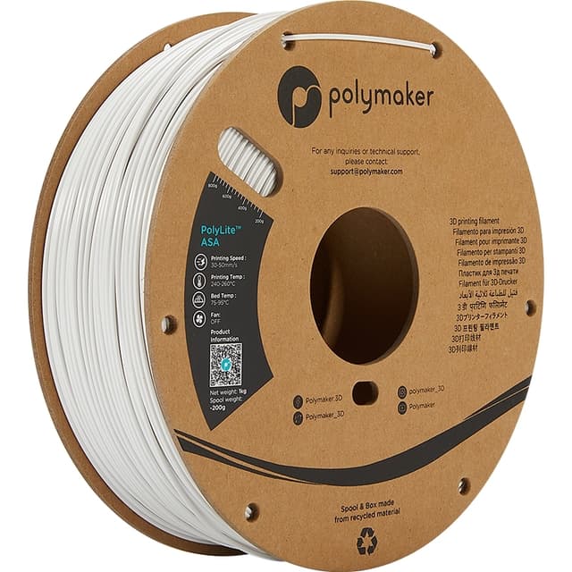 Polymaker PolyLite ASA - 1 kg - Hvid