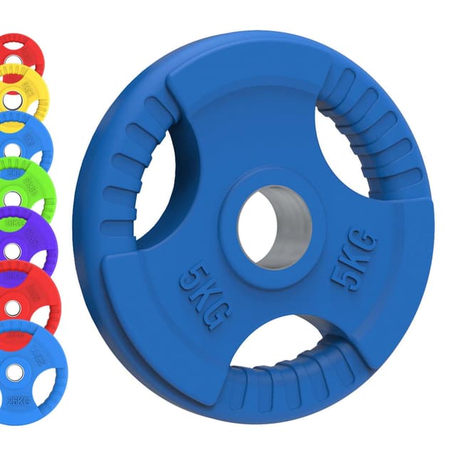Olympiska Tri-Grip gummiviktskivor - Färgpar & Set