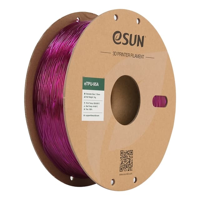 eSUN eTPU 1.75 mm 1 kg - Transparent Lila