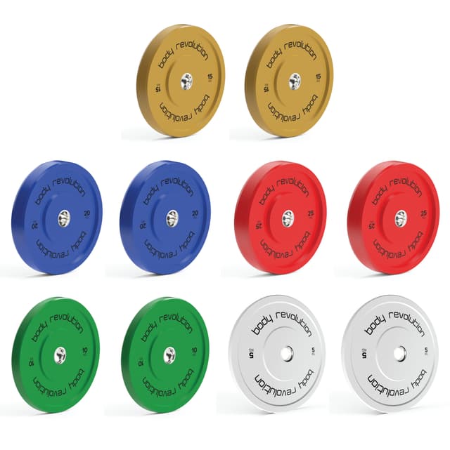 Body Revolution Olympic Bumper Plader Farve 150kg SÆT