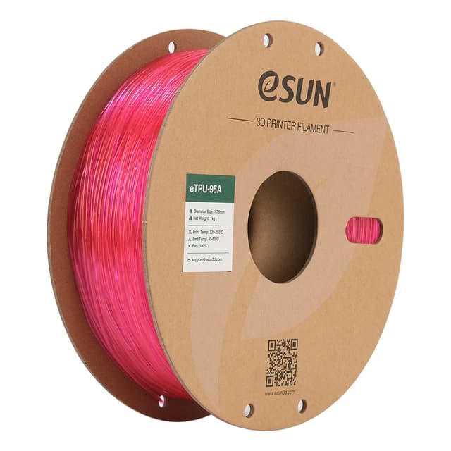 eSUN eTPU 1.75 mm 1 kg - Transparent Rosa