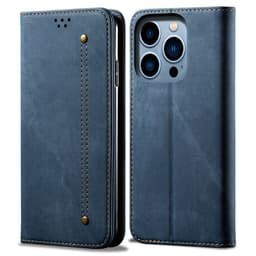 SKALO iPhone 16 Pro Max Jeans Flip Cover - Blå