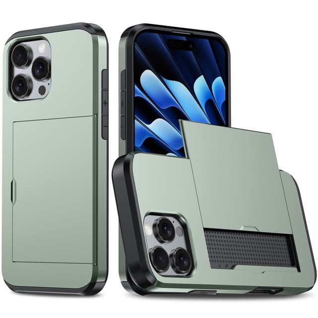 SKALO iPhone 16 Pro Max Armor Skal Korthållare - Grön - Elgiganten