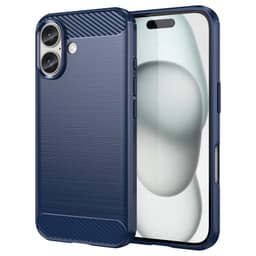 SKALO iPhone 16 Armor Carbon Stöttåligt TPU-skal - Blå