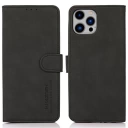 SKALO iPhone 16 Pro KHAZNEH Plånboksfodral i PU-Läder - Svart