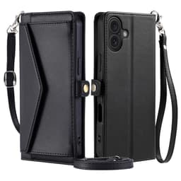 SKALO iPhone 16 Plus Evelope Clutch 5-Fack - Svart