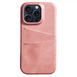 SKALO iPhone 16 Pro Max PU-nahkainen Korttikotelo - Ruusukulta
