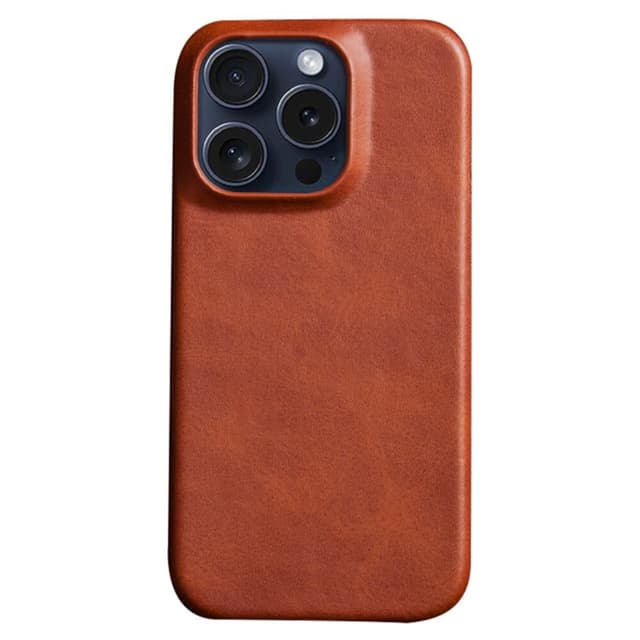 SKALO iPhone 16 Pro PU-nahkainen Suojakuori - Ruskea