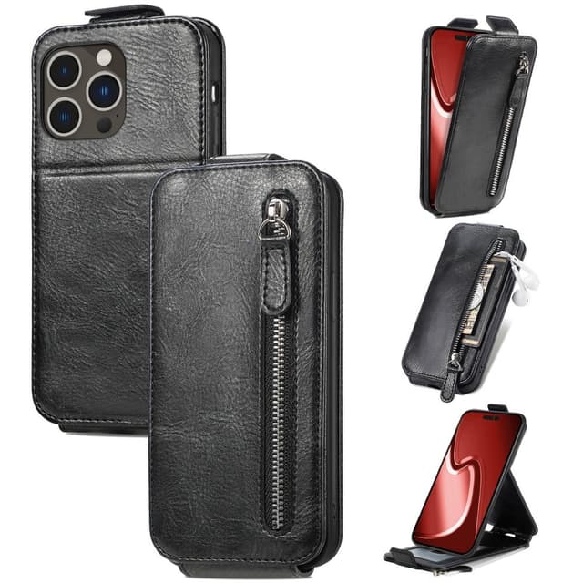SKALO iPhone 16 Pro Max Vertical Flip Cover - Sort