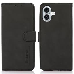 SKALO iPhone 16 KHAZNEH Plånboksfodral i PU-Läder - Svart