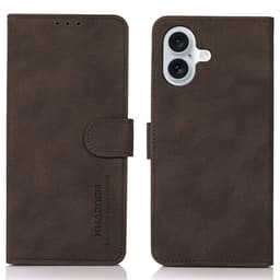 SKALO iPhone 16 KHAZNEH Plånboksfodral i PU-Läder - Brun