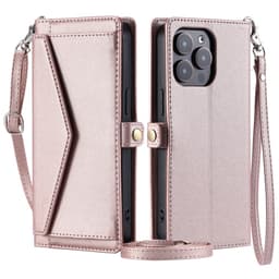 SKALO iPhone 16 Pro Max Evelope Clutch 5-Lokeroa - Ruusukulta