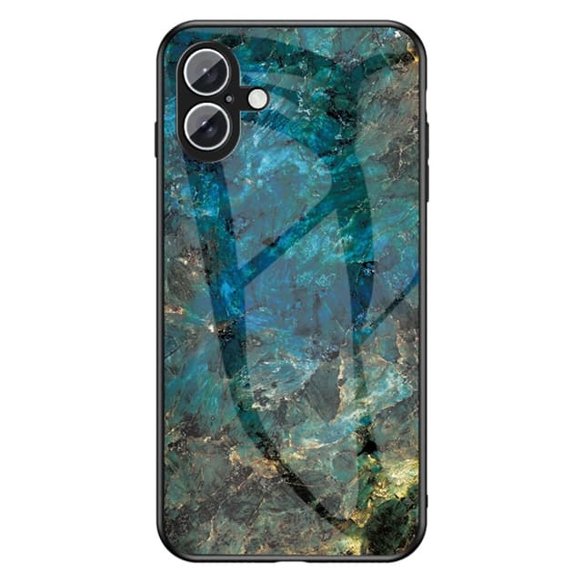 SKALO iPhone 16 Marmor hærdet glas TPU Cover - #4
