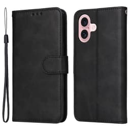 SKALO iPhone 16 PU-læder Pungetui - Sort