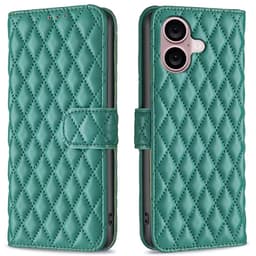 SKALO iPhone 16 Plus BINFEN COLOR Quiltet Pung - Grøn