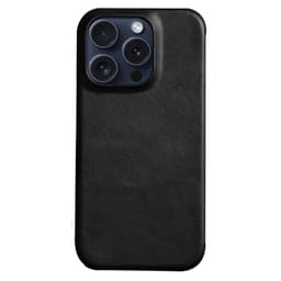 SKALO iPhone 16 Pro PU-Läder Skal - Svart