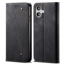 SKALO iPhone 16 Jeans Flip Cover - Sort