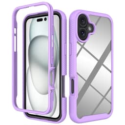 SKALO iPhone 16 Plus Stødsikker Clear Hybrid Cover - Lilla